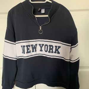 H&M Half Zip “New York” Sweater